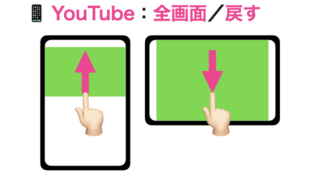 YouTube：全画面／戻す